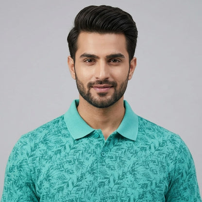 Men's Premium Patterned & Striped Pocket Polo Shirt