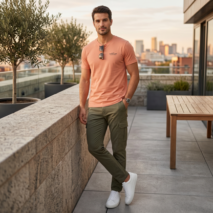 Men's Cotton Stretch Graphic Round Neck T-Shirt Combo (Pack of 2) (SUPER 2.PCS)
