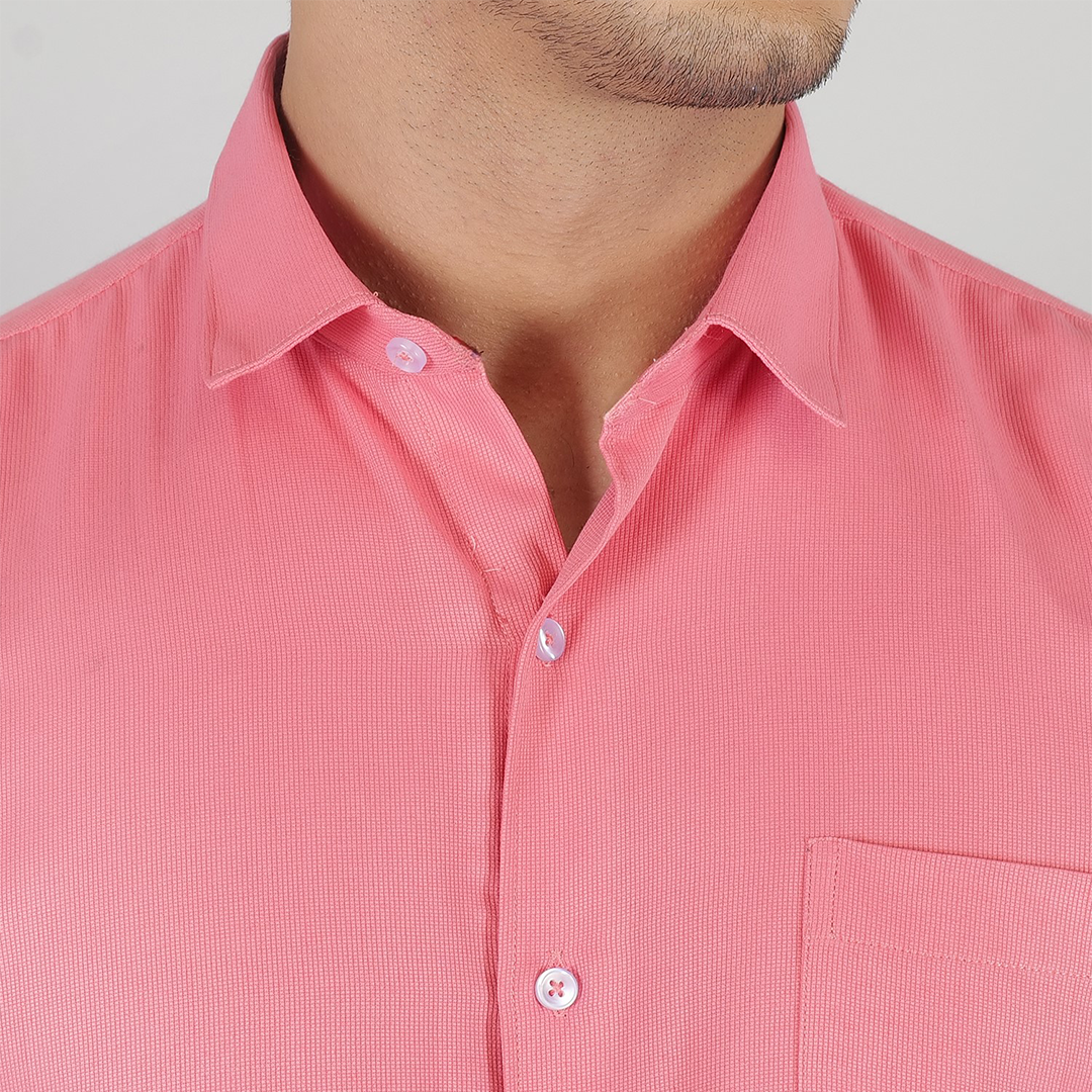 YOUNG & FORMALS by CAMBRIDGE Men's Solid Formal Shirt | Slim Fit, Full Sleeves | Structure Pattern | Classic Business & Office Wear (YF00003SF)