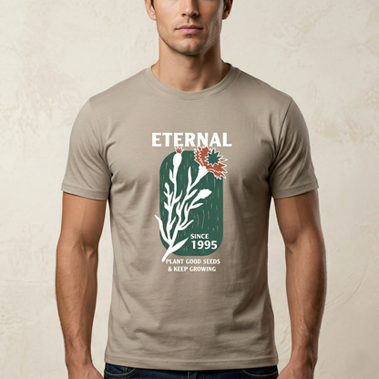Men’s Premium Printed Cotton-Stretch T-Shirt -(TSSR G-RN)