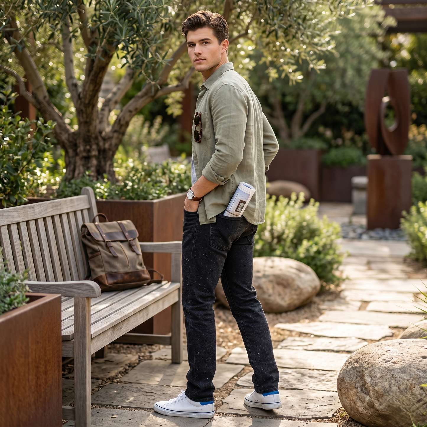 Classic Straight Fit Denim Jeans for Everyday Wear (ESSENJE80A)