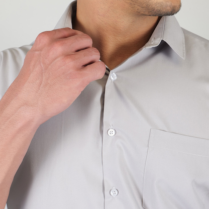 YOUNG & FORMALS by CAMBRIDGE Men's Slim Fit Solid Formal Shirt | Full Sleeves, Spread Collar | Premium Polyester Cotton Blend | Classic Business & Office Wear (YF00008SF)