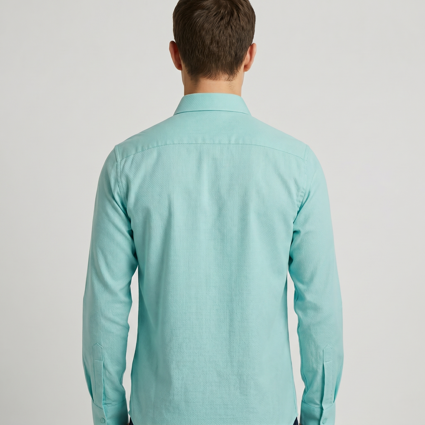 Cambridge Men's Premium Modern Oxford Textured Full Sleeves Formal Shirt (Essen24)