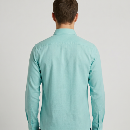 Cambridge Men's Premium Modern Oxford Textured Full Sleeves Formal Shirt (Essen24)