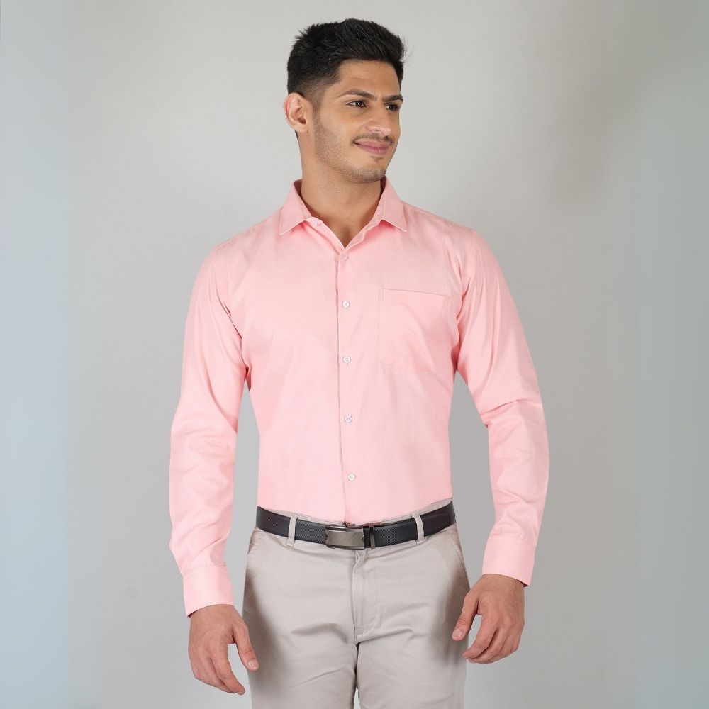 Young & Formal by Cambridge  Structured Formal Shirt – Slim Fit, Full Sleeve | Premium Texture for Daily Corporate Style | YF00009SF