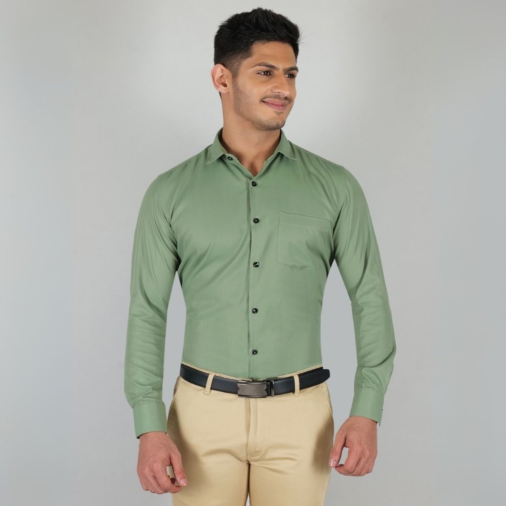Young & Formal by Cambridge  Formal Shirt – Slim Fit, Long Sleeves | Perfect for Presentations, Interviews & Corporate Use | YF00002SF