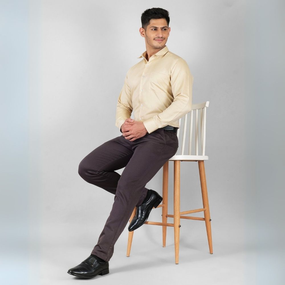 Young & Formal by Cambridge  Formal Shirt – Slim Fit, Full Sleeves | Sharp Business Shirt for Daily Professional Use | YF00007SF