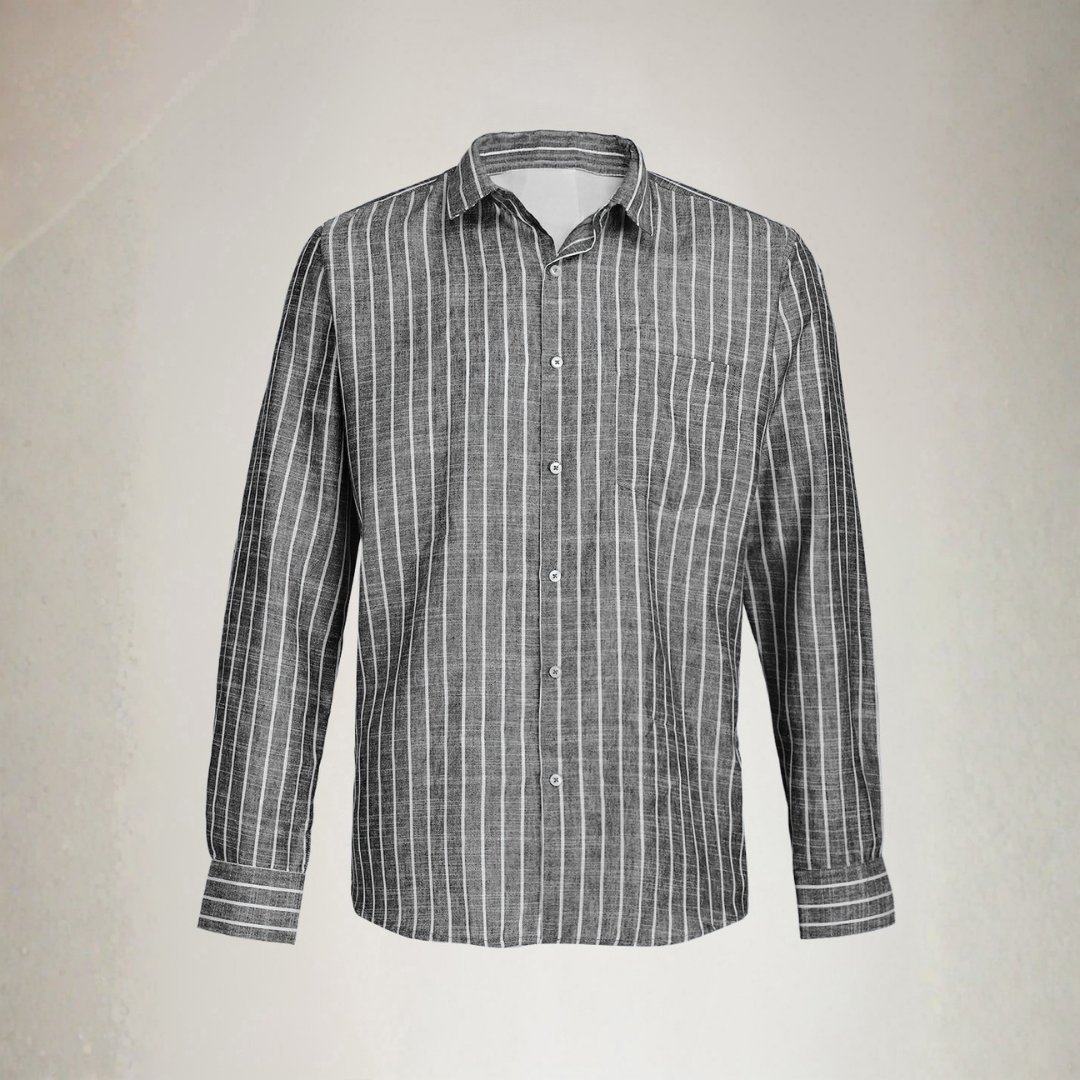 YOUNG & FORMALS by CAMBRIDGE Men's Slim Fit Striped Formal Shirt | Long Sleeve & Spread Collar | Standard Length | Premium Office Wear | Comfortable & Stylish Shirt for Men (YF00018SF)