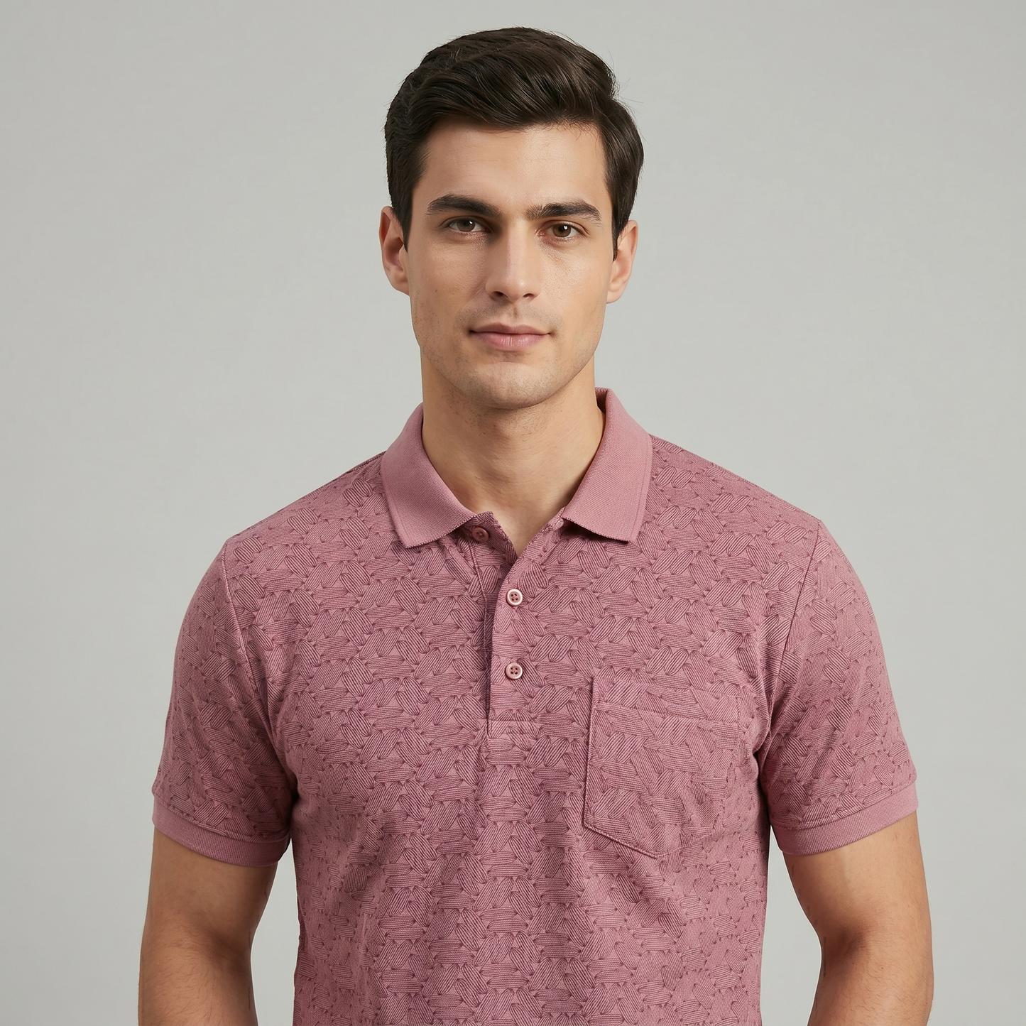Men's Premium Patterned & Striped Pocket Polo Shirt