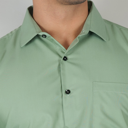 YOUNG & FORMALS by CAMBRIDGE Men's Slim Fit Solid Formal Shirt | Full Sleeves, Spread Collar | Premium Polyester Cotton Blend | Classic Business & Office Wear (YF00008SF)