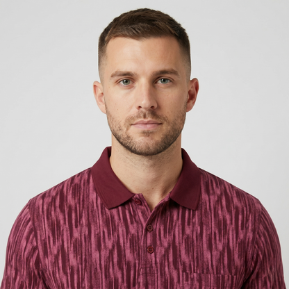 Men's Premium Patterned & Striped Pocket Polo Shirt