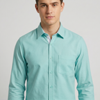 Cambridge Men's Premium Modern Oxford Textured Full Sleeves Formal Shirt (Essen24)