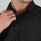YOUNG & FORMALS by CAMBRIDGE Men's Slim Fit Solid Formal Shirt | Full Sleeves, Spread Collar | Premium Polyester Cotton Blend | Classic Business & Office Wear (YF00008SF)