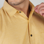 YOUNG & FORMALS by CAMBRIDGE Men's Slim Fit Solid Formal Shirt | Full Sleeves, Structure Pattern | Premium Polyester Cotton Blend | Classic Business & Office Wear (YF00009SF)