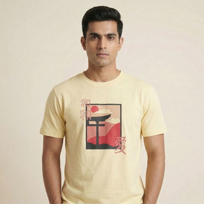 Men’s Premium Printed Cotton-Stretch T-Shirt -(TSSR J-RN)