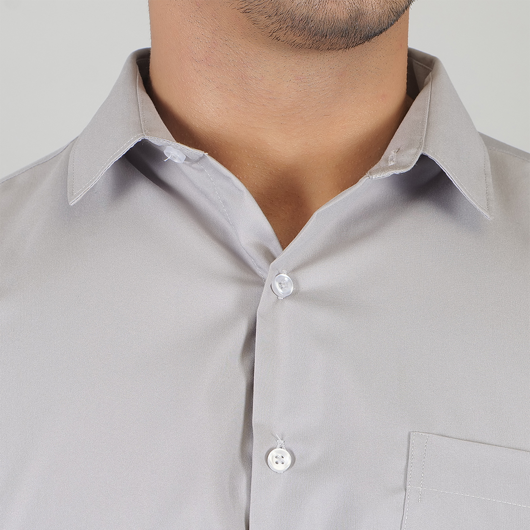 YOUNG & FORMALS by CAMBRIDGE Men's Slim Fit Solid Formal Shirt | Full Sleeves, Spread Collar | Premium Polyester Cotton Blend | Classic Business & Office Wear (YF00008SF)