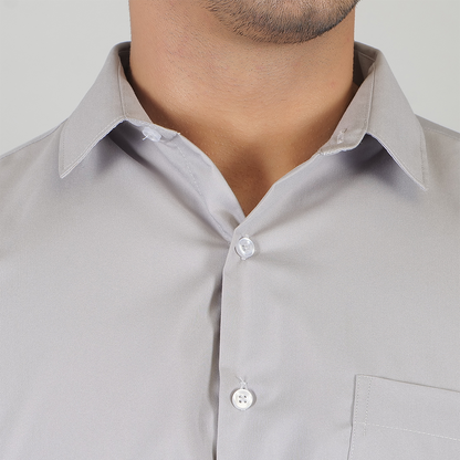 YOUNG & FORMALS by CAMBRIDGE Men's Slim Fit Solid Formal Shirt | Full Sleeves, Spread Collar | Premium Polyester Cotton Blend | Classic Business & Office Wear (YF00008SF)