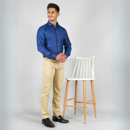Young & Formal by Cambridge  Structured Formal Shirt – Slim Fit, Full Sleeve | Premium Texture for Daily Corporate Style | YF00009SF