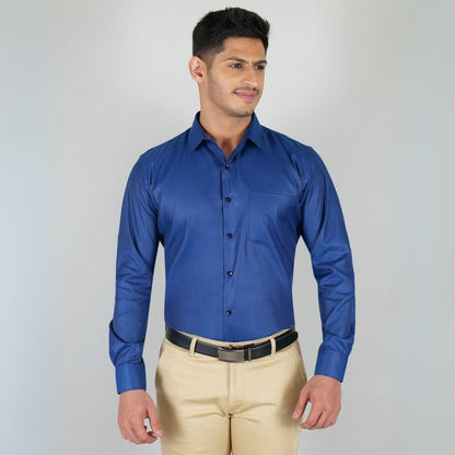 Young & Formal by Cambridge  Structured Formal Shirt – Slim Fit, Full Sleeve | Premium Texture for Daily Corporate Style | YF00009SF