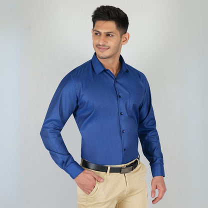 Young & Formal by Cambridge  Structured Formal Shirt – Slim Fit, Full Sleeve | Premium Texture for Daily Corporate Style | YF00009SF