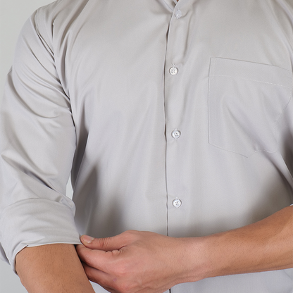 YOUNG & FORMALS by CAMBRIDGE Men's Slim Fit Solid Formal Shirt | Full Sleeves, Spread Collar | Premium Polyester Cotton Blend | Classic Business & Office Wear (YF00008SF)