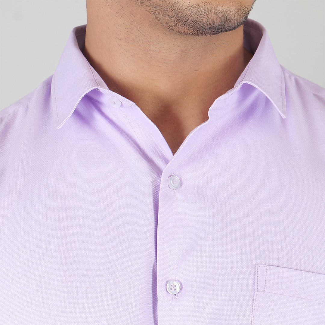 YOUNG & FORMALS by CAMBRIDGE Men's Slim Fit Solid Formal Shirt | Full Sleeves, Structure Pattern | Premium Polyester Cotton Blend | Classic Business & Office Wear (YF00009SF)