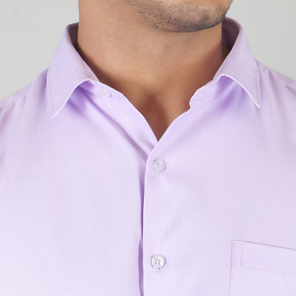 YOUNG & FORMALS by CAMBRIDGE Men's Slim Fit Solid Formal Shirt | Full Sleeves, Structure Pattern | Premium Polyester Cotton Blend | Classic Business & Office Wear (YF00009SF)