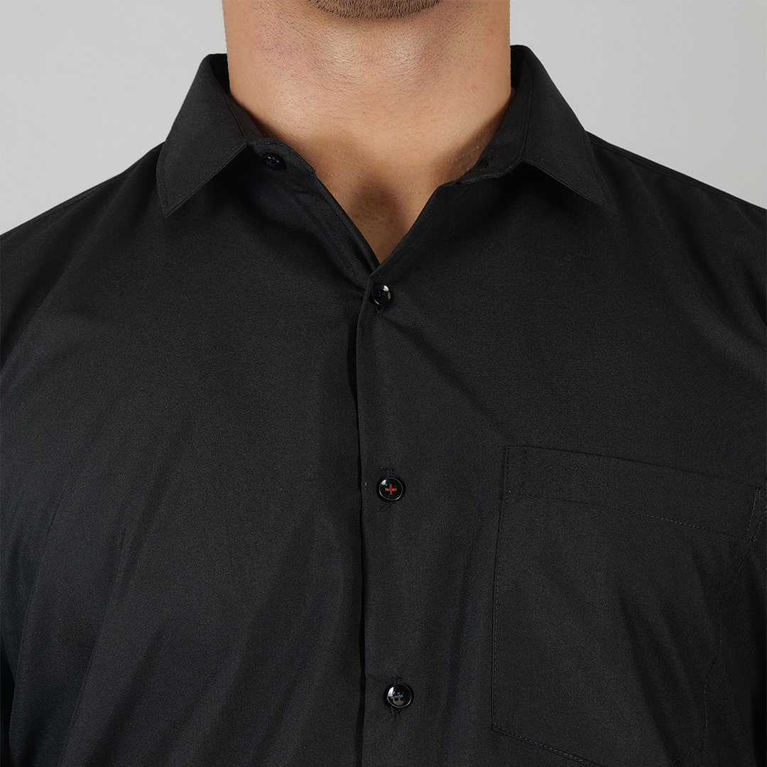 YOUNG & FORMALS by CAMBRIDGE Men's Slim Fit Solid Formal Shirt | Full Sleeves, Spread Collar | Premium Polyester Cotton Blend | Classic Business & Office Wear (YF00008SF)