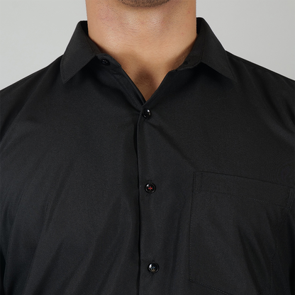 YOUNG & FORMALS by CAMBRIDGE Men's Slim Fit Solid Formal Shirt | Full Sleeves, Spread Collar | Premium Polyester Cotton Blend | Classic Business & Office Wear (YF00008SF)