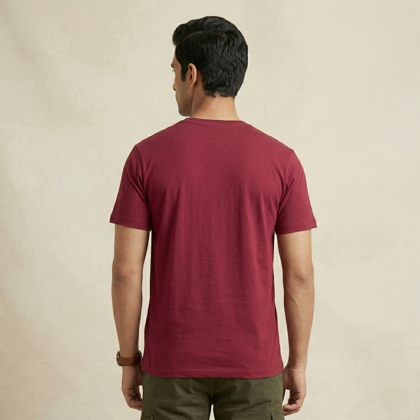 Men’s Premium Printed Cotton-Stretch T-Shirt -(TSSR G-RN)