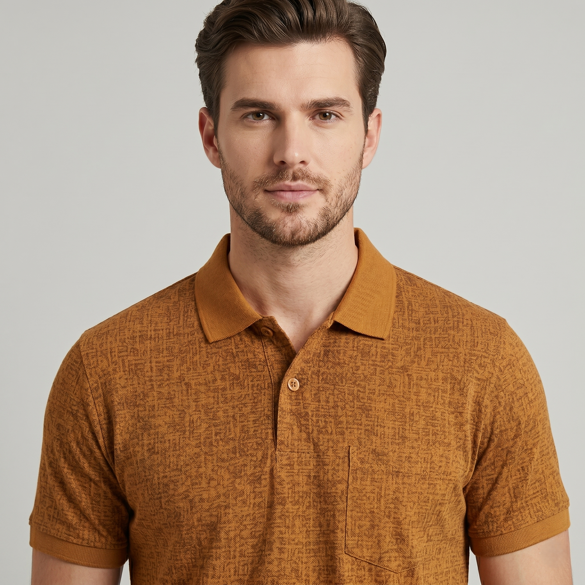 Men's Premium Patterned & Striped Pocket Polo Shirt