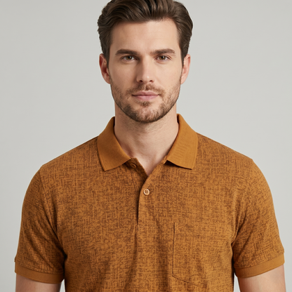 Men's Premium Patterned & Striped Pocket Polo Shirt