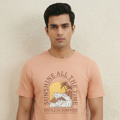 Men’s Premium Printed Cotton-Stretch T-Shirt -(TSSR K-RN)