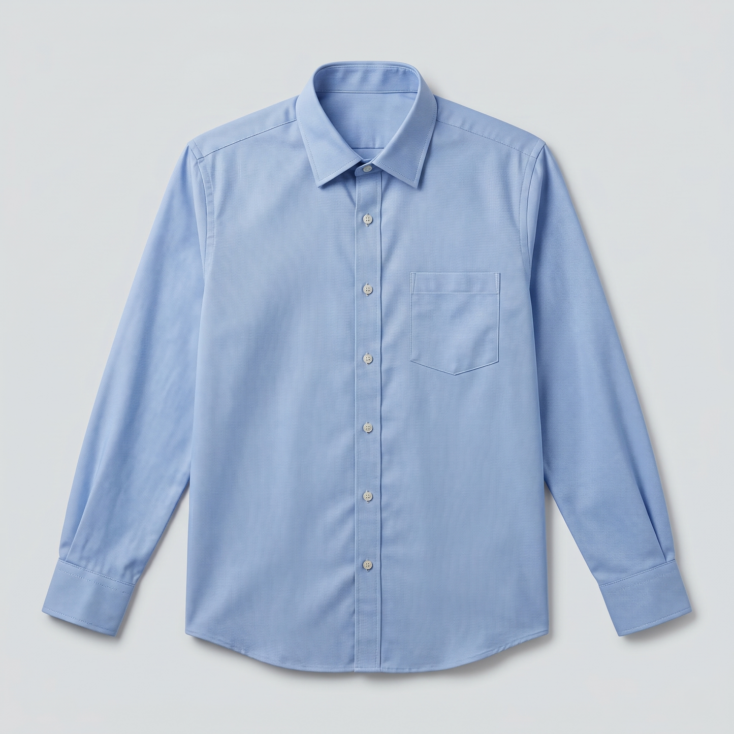 Cambridge Men's Premium Textured Blue Oxford Formal Shirt