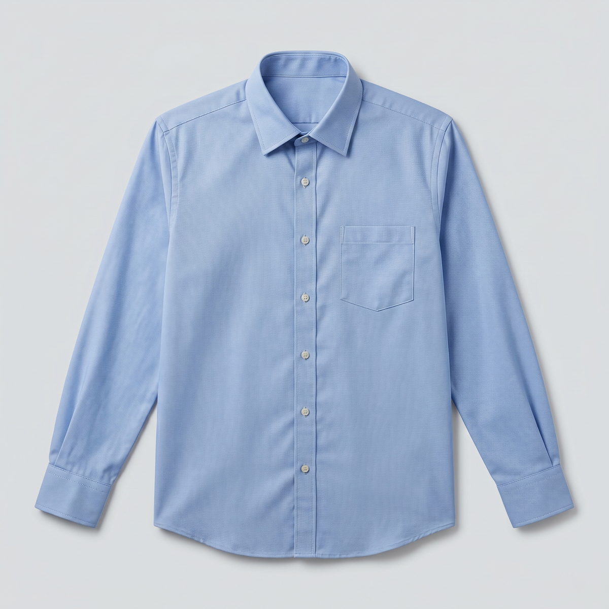 Cambridge Men's Premium Textured Blue Oxford Formal Shirt