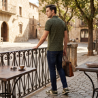 Men's Premium Patterned & Striped Pocket Polo Shirt