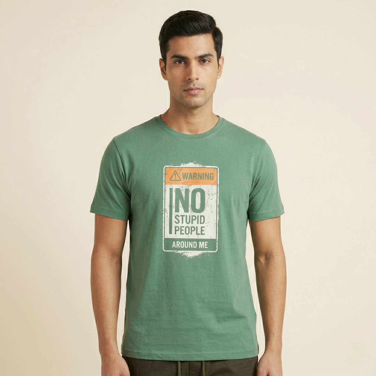 Men’s Premium Printed Cotton-Stretch T-Shirt -(TSSR F-RN)