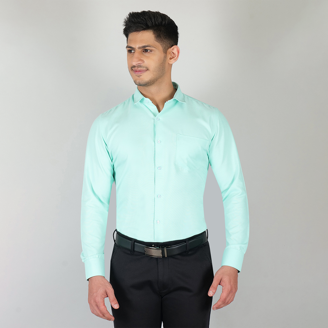 YOUNG & FORMAL by CAMBRIDGE Men's Slim Fit Formal Shirt | Full Sleeves | Stylish & Elegant Office Wear | Perfect for Business Meetings & Events (YF00001SF)
