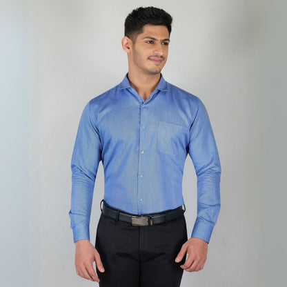 Young & Formal by Cambridge  Structured Formal Shirt – Slim Fit, Full Sleeve | Premium Texture for Daily Corporate Style | YF00009SF