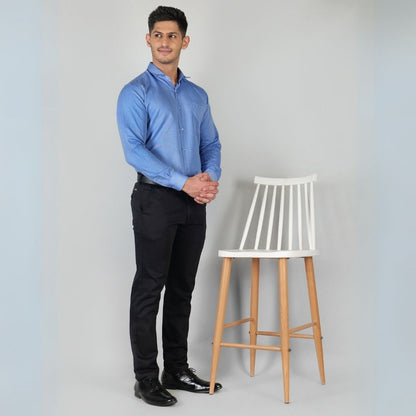 Young & Formal by Cambridge  Structured Formal Shirt – Slim Fit, Full Sleeve | Premium Texture for Daily Corporate Style | YF00009SF
