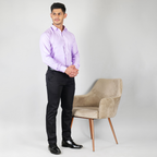 YOUNG & FORMALS by CAMBRIDGE Men's Slim Fit Solid Formal Shirt | Full Sleeves, Structure Pattern | Premium Polyester Cotton Blend | Classic Business & Office Wear (YF00009SF)