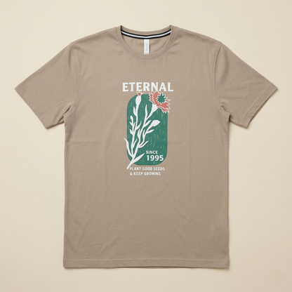 Men’s Premium Printed Cotton-Stretch T-Shirt -(TSSR G-RN)