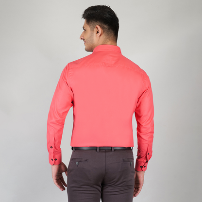 YOUNG & FORMALS by CAMBRIDGE Men's Slim Fit Formal Shirt | Solid Pattern | Full Sleeves | Spread Collar | Classic Business & Formal Wear for Office & Events (YF00002SF)