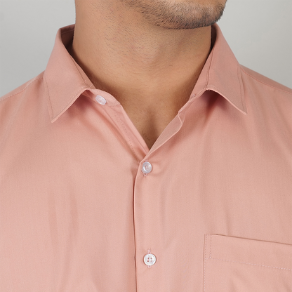 YOUNG & FORMALS by CAMBRIDGE Men's Slim Fit Solid Formal Shirt | Full Sleeves, Spread Collar | Premium Polyester Cotton Blend | Classic Business & Office Wear (YF00008SF)