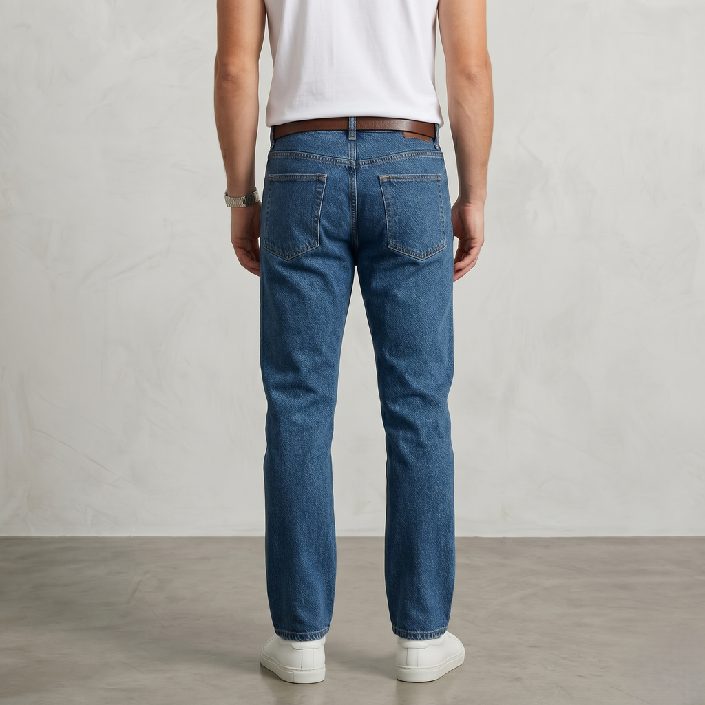 Classic Straight Fit Denim Jeans for Everyday Wear (ESSENJE80A)