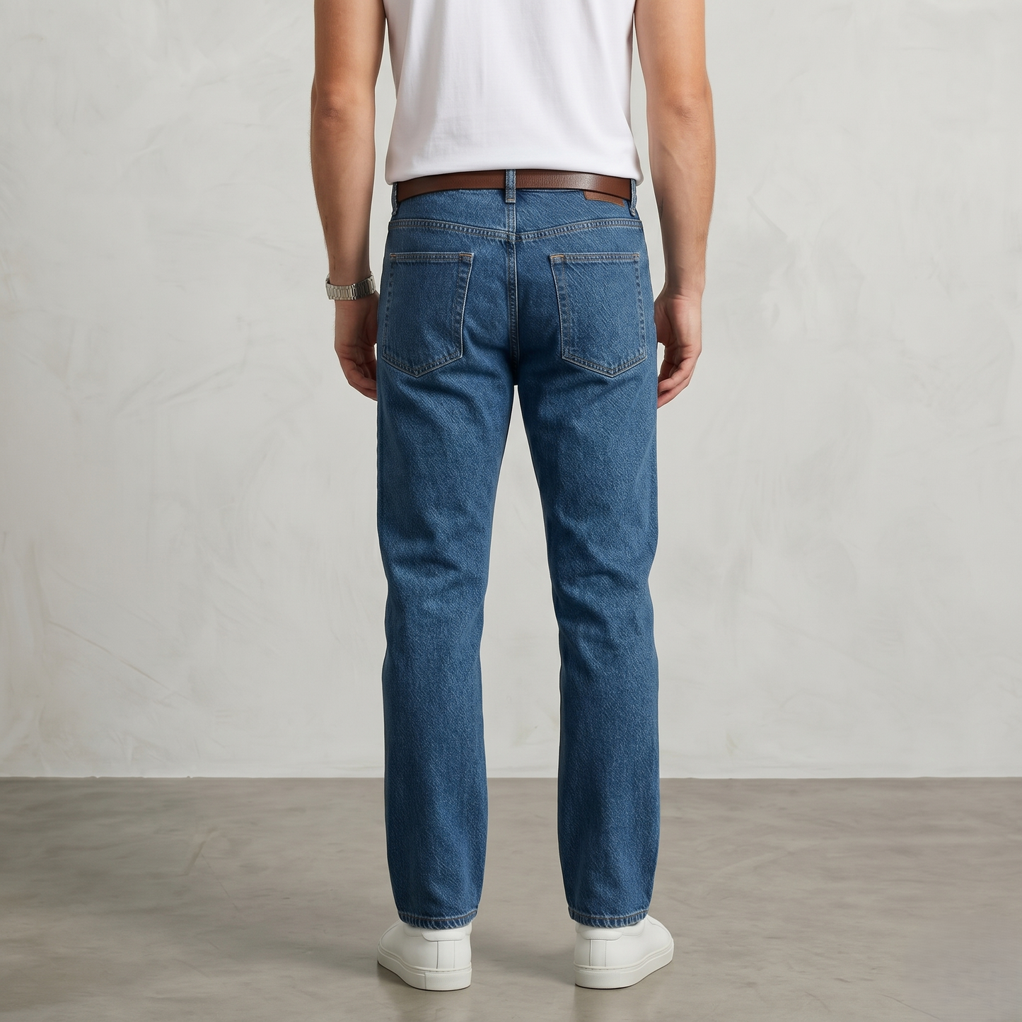 Classic Straight Fit Denim Jeans for Everyday Wear (ESSENJE80A)