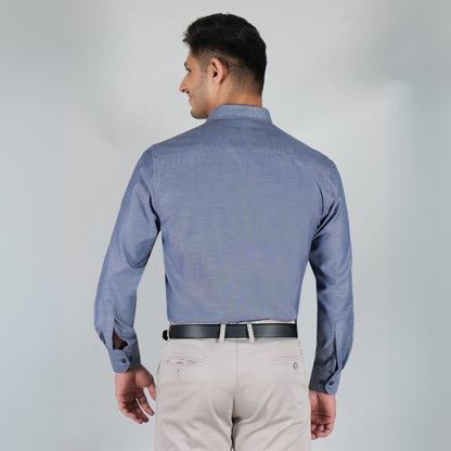 Young & Formal by Cambridge  Structured Formal Shirt – Slim Fit, Full Sleeve | Premium Texture for Daily Corporate Style | YF00009SF