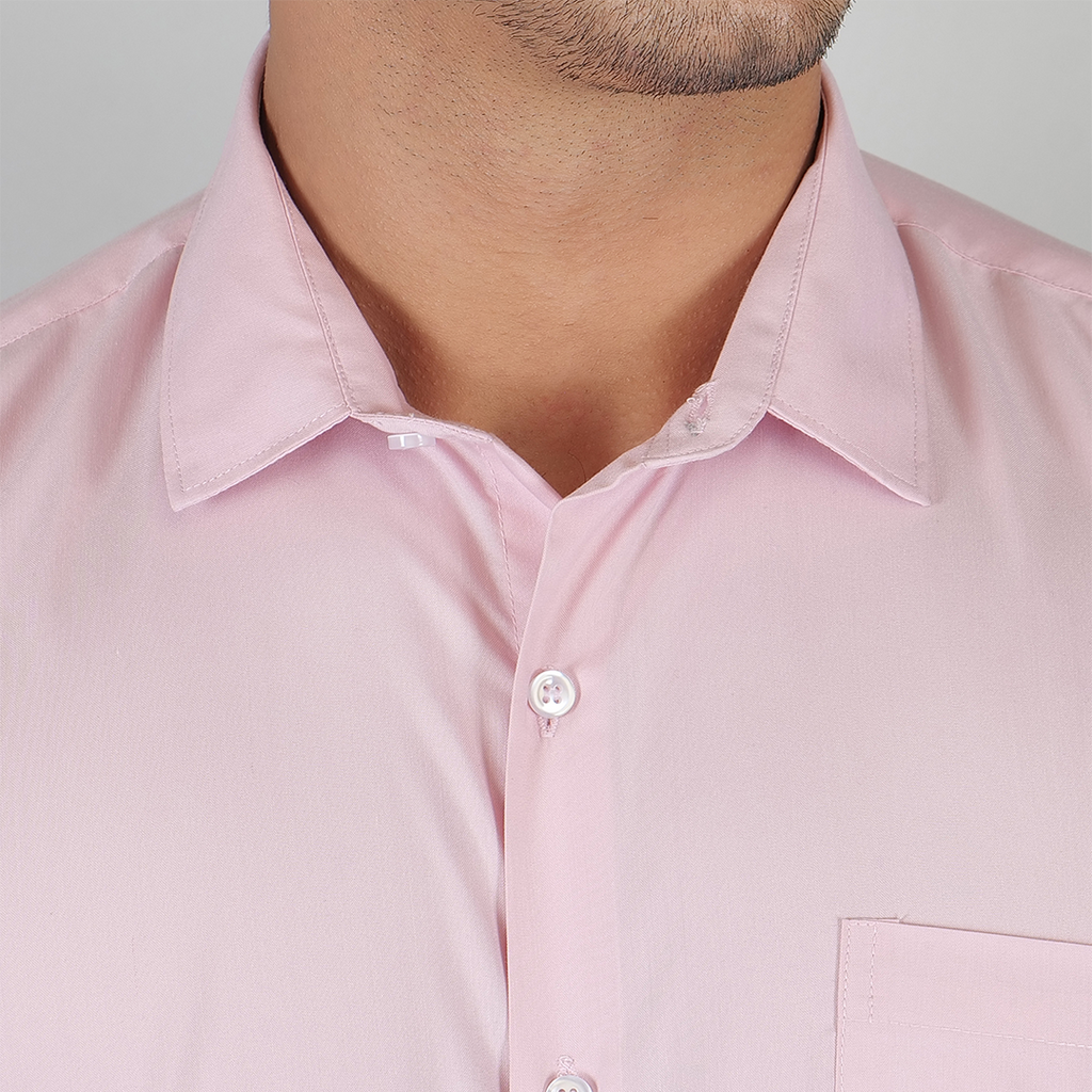 YOUNG & FORMALS by CAMBRIDGE Men's Slim Fit Solid Formal Shirt | Full Sleeves, Spread Collar | Premium Polyester Cotton Blend | Classic Business & Office Wear (YF00008SF)