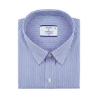 YOUNG & FORMALS by CAMBRIDGE Men's Slim Fit Striped Formal Shirt | Full Sleeves | Spread Collar with Hanging Twin Tape | Premium Office & Business Wear (YF00014SF)