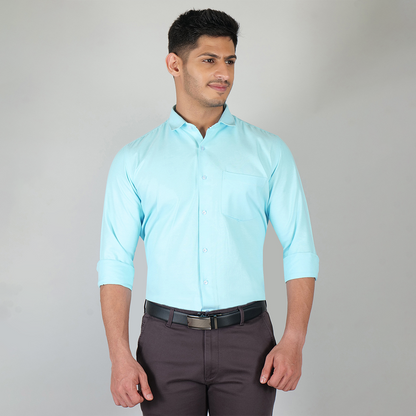 YOUNG & FORMAL by CAMBRIDGE Men's Slim Fit Formal Shirt | Full Sleeves | Stylish & Elegant Office Wear | Perfect for Business Meetings & Events (YF00001SF)